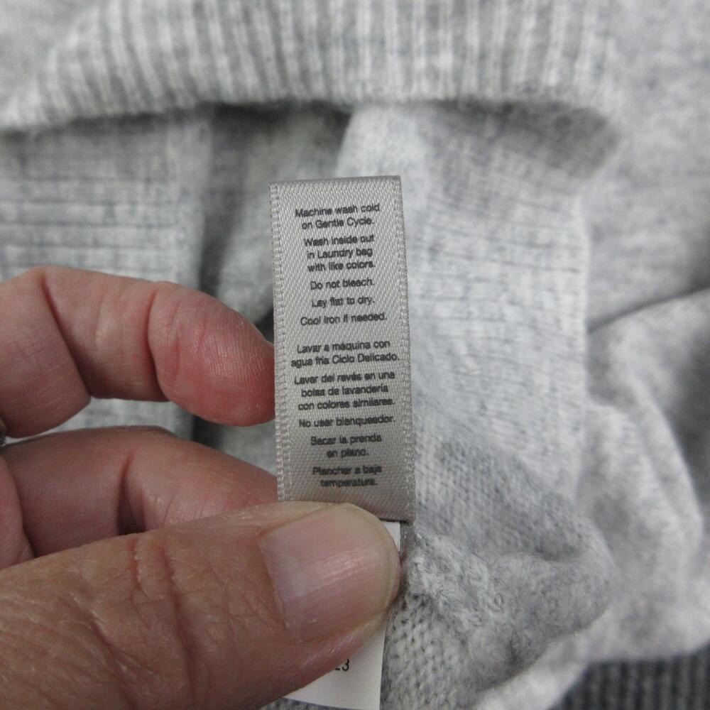 Nuuds Sweater Womens XS Gray Pullover Tight-Knit Stretch Relaxed Fit Crewneck - Picture 7 of 10